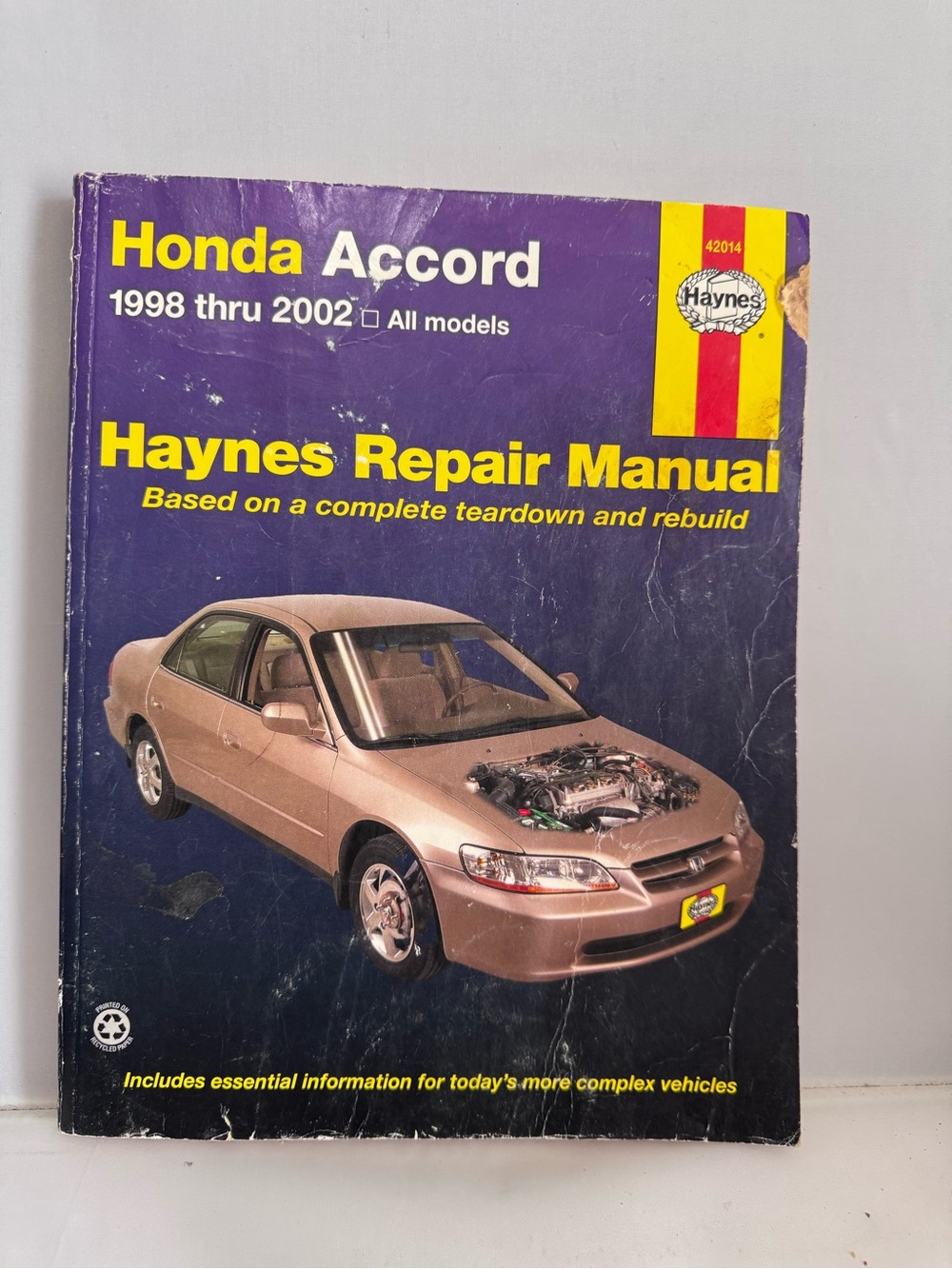 Haynes Repair Manual Honda Accord 1998 thru 2002 all models No. 42014